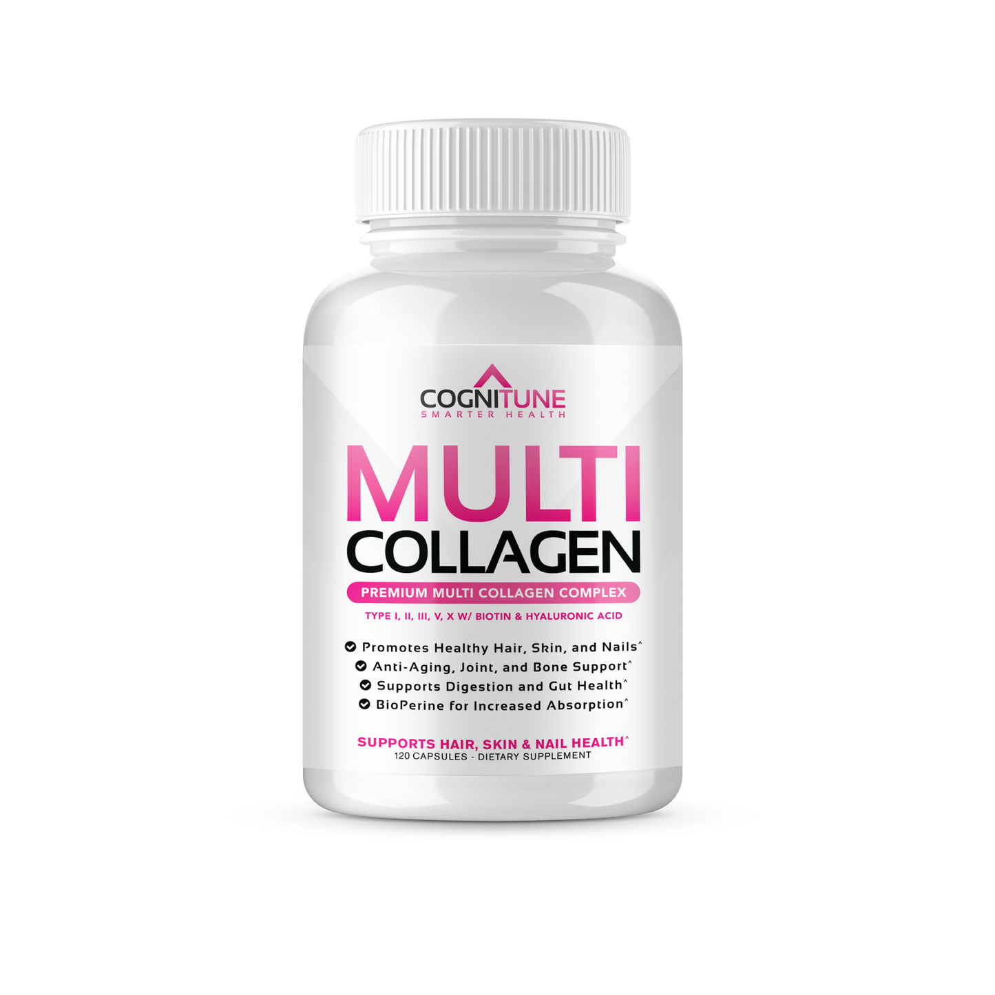 Multi Collagen + Biotin & Hyaluronic Acid for Hair, Skin, Nail & Joint Health, 2000Mg